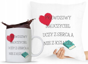 Zestaw Poduszka + Kubek Dzień Nauczyciela Prezent