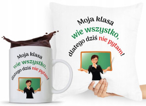 Zestaw Poduszka + Kubek Dzień Nauczyciela Prezent