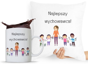 Zestaw Poduszka + Kubek Dzień Nauczyciela Prezent