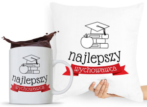 Zestaw Poduszka + Kubek Dzień Nauczyciela Prezent