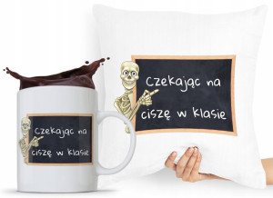 Zestaw Poduszka + Kubek Dzień Nauczyciela Prezent