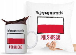 Zestaw Poduszka + Kubek Dzień Nauczyciela Prezent