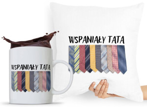 Zestaw Poduszka + Kubek Dzień Taty Tatusia Prezent