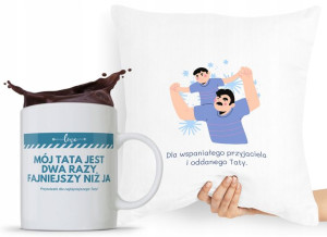 Zestaw Poduszka + Kubek Dzień Taty Tatusia Prezent