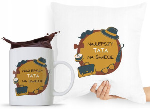 Zestaw Poduszka + Kubek Dzień Taty Tatusia Prezent