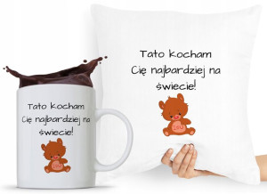 Zestaw Poduszka + Kubek Dzień Taty Tatusia Prezent