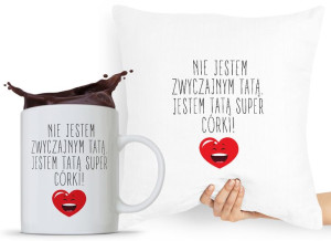 Zestaw Poduszka + Kubek Dzień Taty Tatusia Prezent