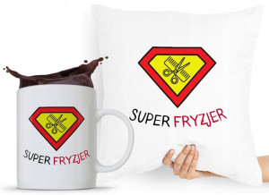 Zestaw Poduszka + Kubek Fryzjera Fryzjerki Barbera