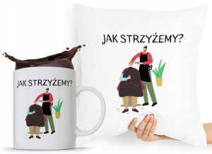 Zestaw Poduszka + Kubek Fryzjera Fryzjerki Barbera