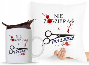 Zestaw Poduszka + Kubek Fryzjera Fryzjerki Barbera