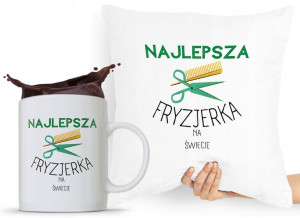 Zestaw Poduszka + Kubek Fryzjera Fryzjerki Barbera