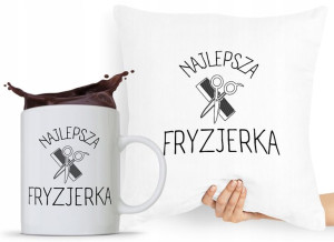 Zestaw Poduszka + Kubek Fryzjera Fryzjerki Barbera