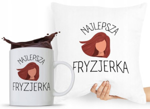Zestaw Poduszka + Kubek Fryzjera Fryzjerki Barbera