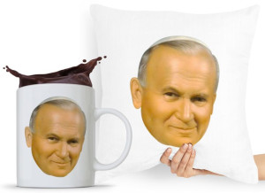 Zestaw Poduszka + Kubek Jan Paweł Ii Papież