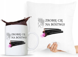 Zestaw Poduszka + Kubek Kosmetyczki Makijażystki