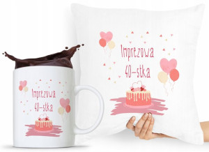 Zestaw Poduszka + Kubek Na Urodziny 40 40te 40-te