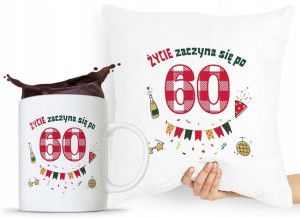 Zestaw Poduszka + Kubek Na Urodziny 60 60te 60-te