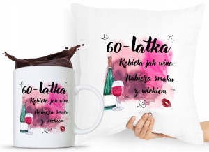 Zestaw Poduszka + Kubek Na Urodziny 60 60te 60-te