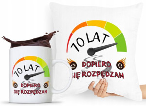 Zestaw Poduszka + Kubek Na Urodziny 70 70te 70-te
