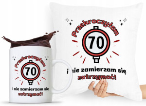 Zestaw Poduszka + Kubek Na Urodziny 70 70te 70-te