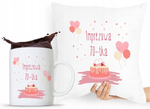 Zestaw Poduszka + Kubek Na Urodziny 70 70te 70-te