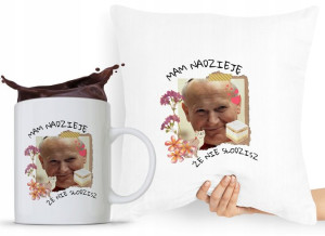 Zestaw Poduszka + Kubek Papież Jan Paweł Papaj