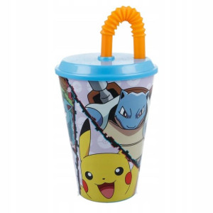Pokemon Kubek Z Rurką Pikachu Bulbasaur