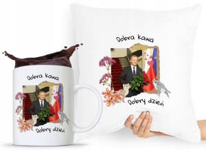 Zestaw Poduszka + Kubek Po Platforma Donald Tusk