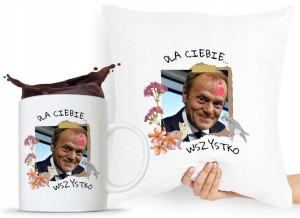 Zestaw Poduszka + Kubek Po Platforma Donald Tusk