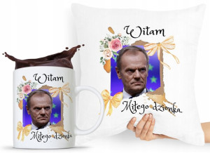 Zestaw Poduszka + Kubek Po Platforma Donald Tusk