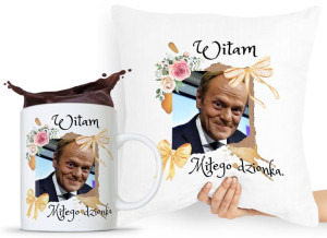 Zestaw Poduszka + Kubek Po Platforma Donald Tusk