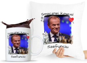 Zestaw Poduszka + Kubek Po Platforma Donald Tusk