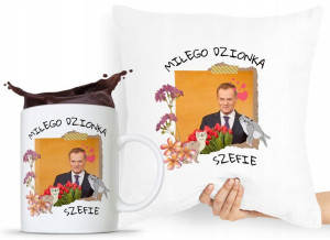 Zestaw Poduszka + Kubek Po Platforma Donald Tusk