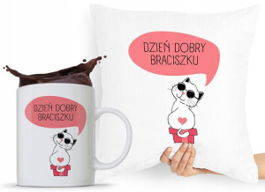 Zestaw Poduszka + Kubek Prezent Brata Braciszka