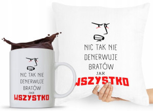 Zestaw Poduszka + Kubek Prezent Brata Braciszka