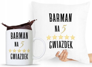 Zestaw Poduszka + Kubek Prezent Dla Barmana