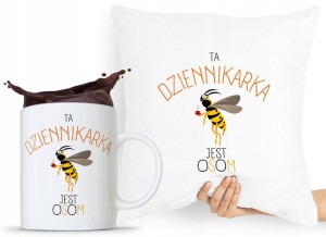 Zestaw Poduszka + Kubek Prezent Dla Dziennikarza
