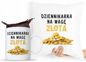 Zestaw Poduszka + Kubek Prezent Dla Dziennikarza