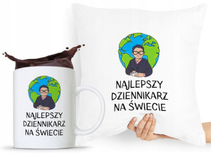 Zestaw Poduszka + Kubek Prezent Dla Dziennikarza