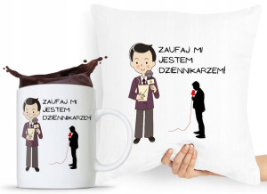 Zestaw Poduszka + Kubek Prezent Dla Dziennikarza