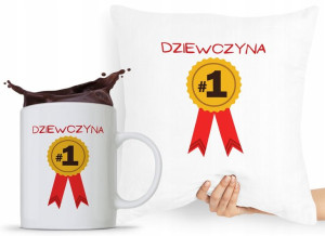 Zestaw Poduszka + Kubek Prezent Dla Dziewczyny