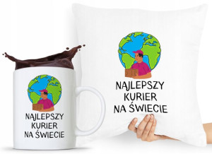 Zestaw Poduszka + Kubek Prezent Dla Kuriera