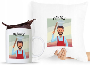 Zestaw Poduszka + Kubek Prezent Dla Piekarza