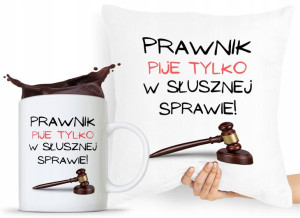 Zestaw Poduszka + Kubek Prezent Dla Prawnika