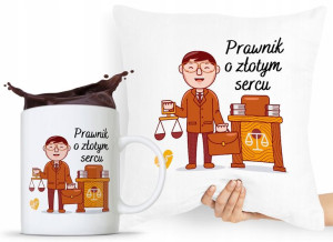 Zestaw Poduszka + Kubek Prezent Dla Prawnika