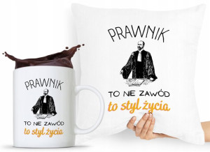 Zestaw Poduszka + Kubek Prezent Dla Prawnika