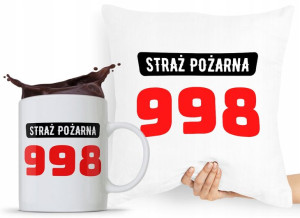 Zestaw Poduszka + Kubek Prezent Dla Strażaka