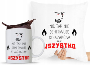 Zestaw Poduszka + Kubek Prezent Dla Strażaka