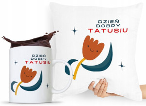 Zestaw Poduszka + Kubek Prezent Dla Taty Ojca