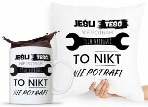 Zestaw Poduszka + Kubek Prezent Dla Teścia Taty